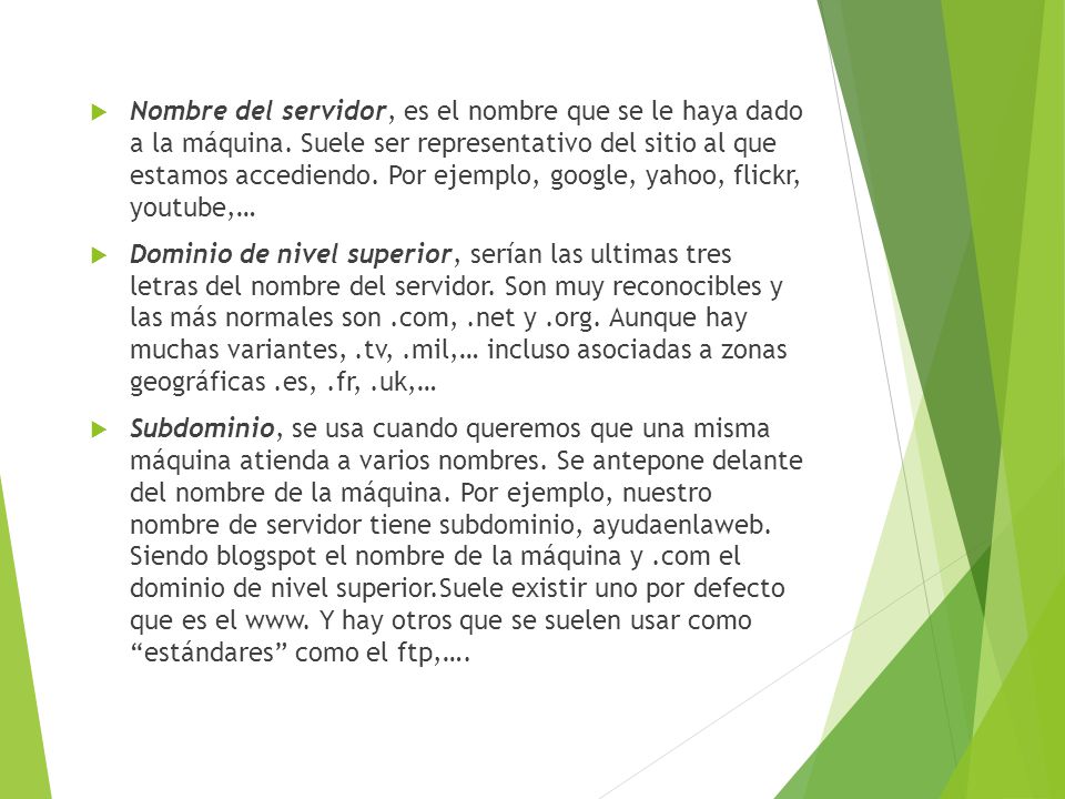 Nombre del servidor, es el nombre que se le haya dado a la máquina
