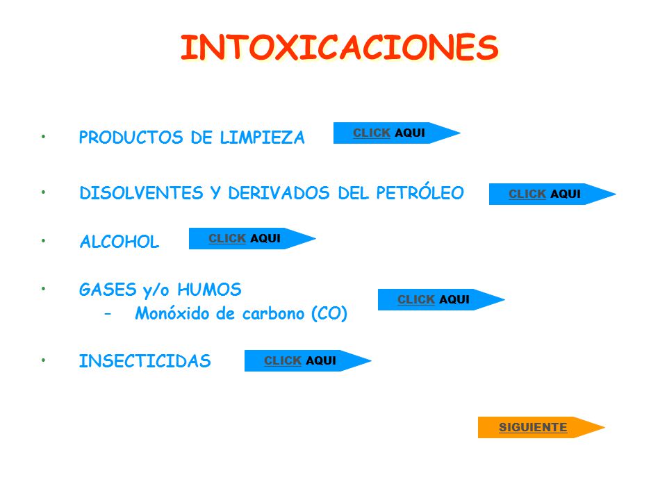 INTOXICACIONES PRODUCTOS DE LIMPIEZA