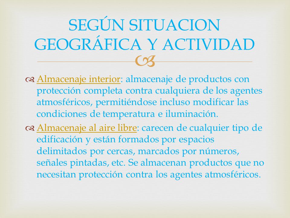 SEGÚN SITUACION GEOGRÁFICA Y ACTIVIDAD