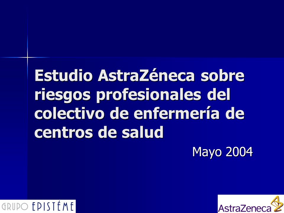 Estudio AstraZéneca sobre riesgos profesionales del colectivo de enfermería de centros de salud