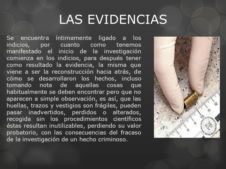 LAS EVIDENCIAS