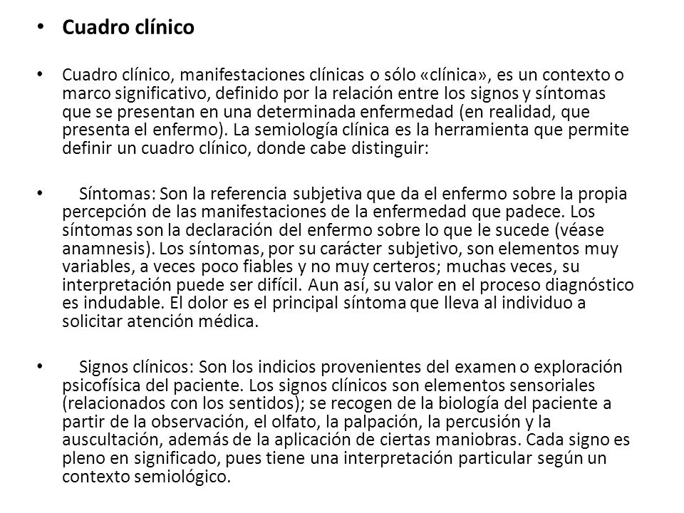 Cuadro clínico