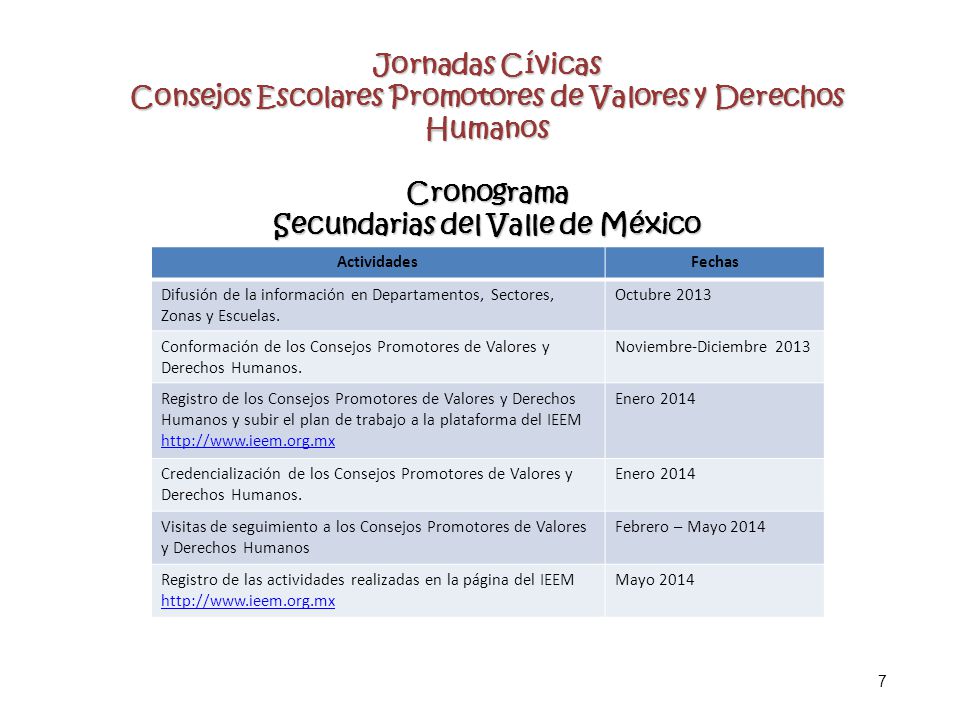 Consejos Escolares Promotores de Valores y Derechos Humanos