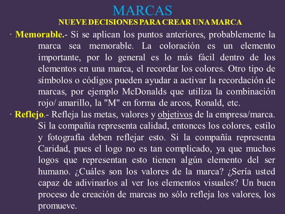 NUEVE DECISIONES PARA CREAR UNA MARCA