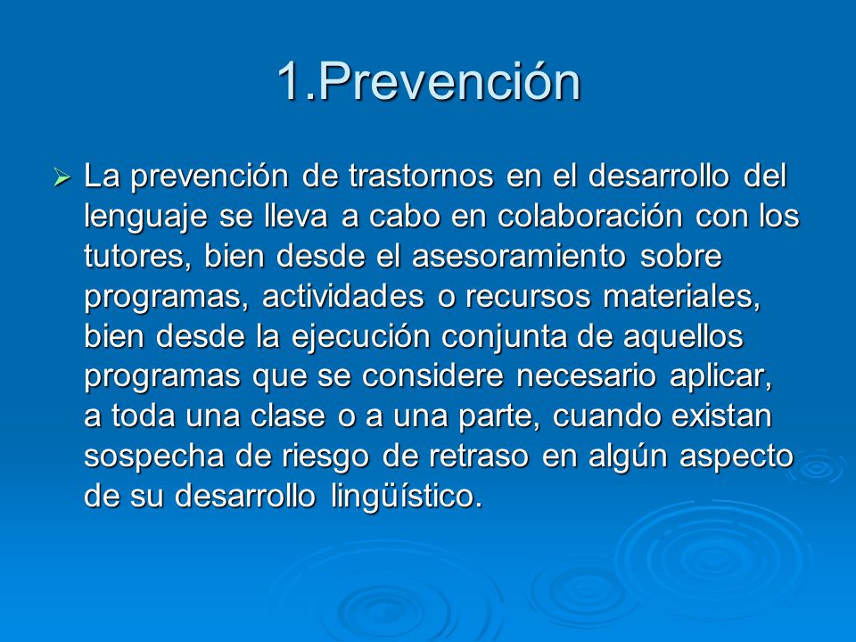 1.Prevención
