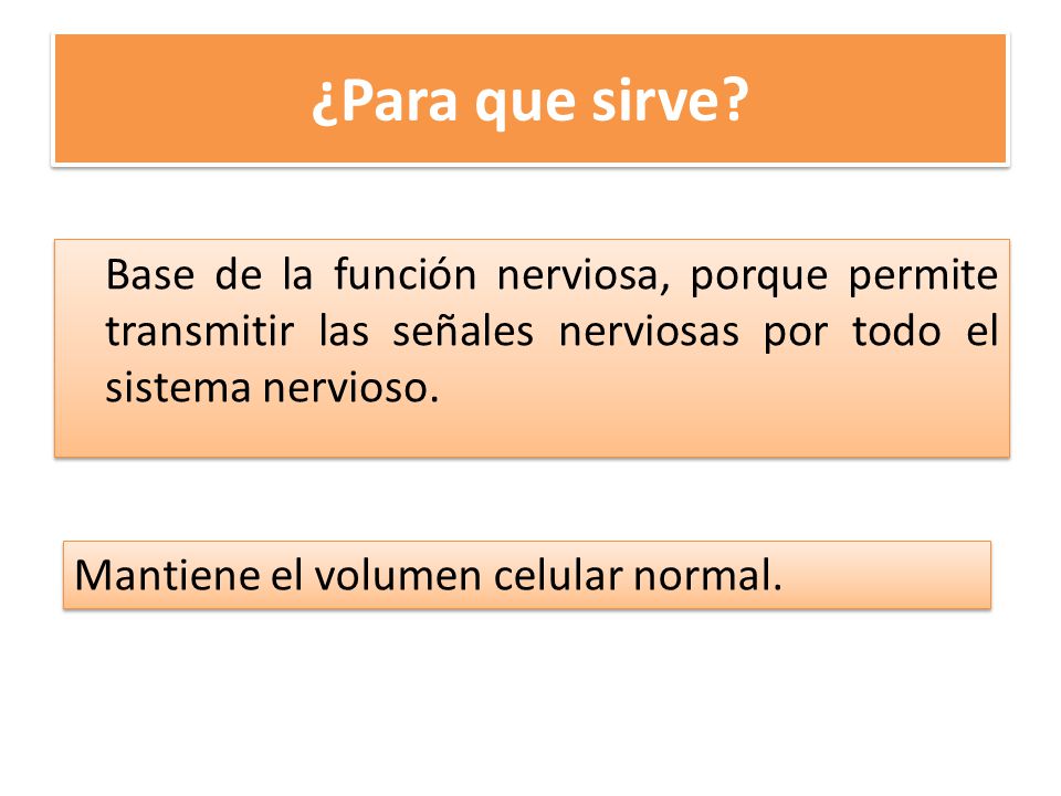 ¿Para que sirve Base de la función nerviosa, porque permite transmitir las señales nerviosas por todo el sistema nervioso.