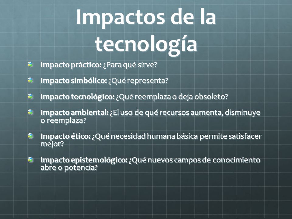Impactos de la tecnología