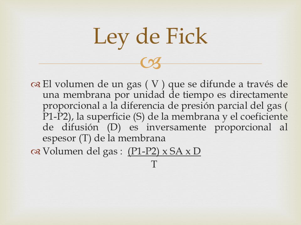 Ley de Fick