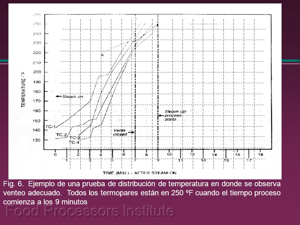 Fig. 6. Ejemplo de una prueba de distribución de temperatura en donde se observa venteo adecuado.