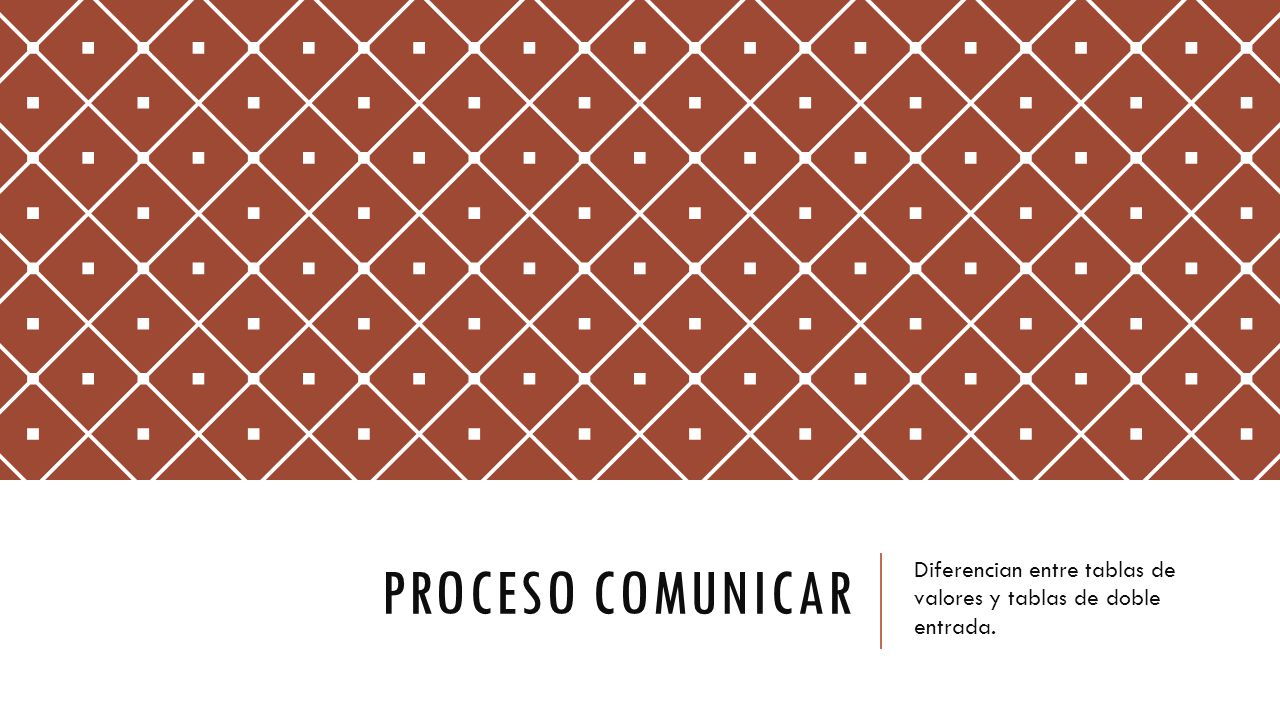 Diferencian entre tablas de valores y tablas de doble entrada.