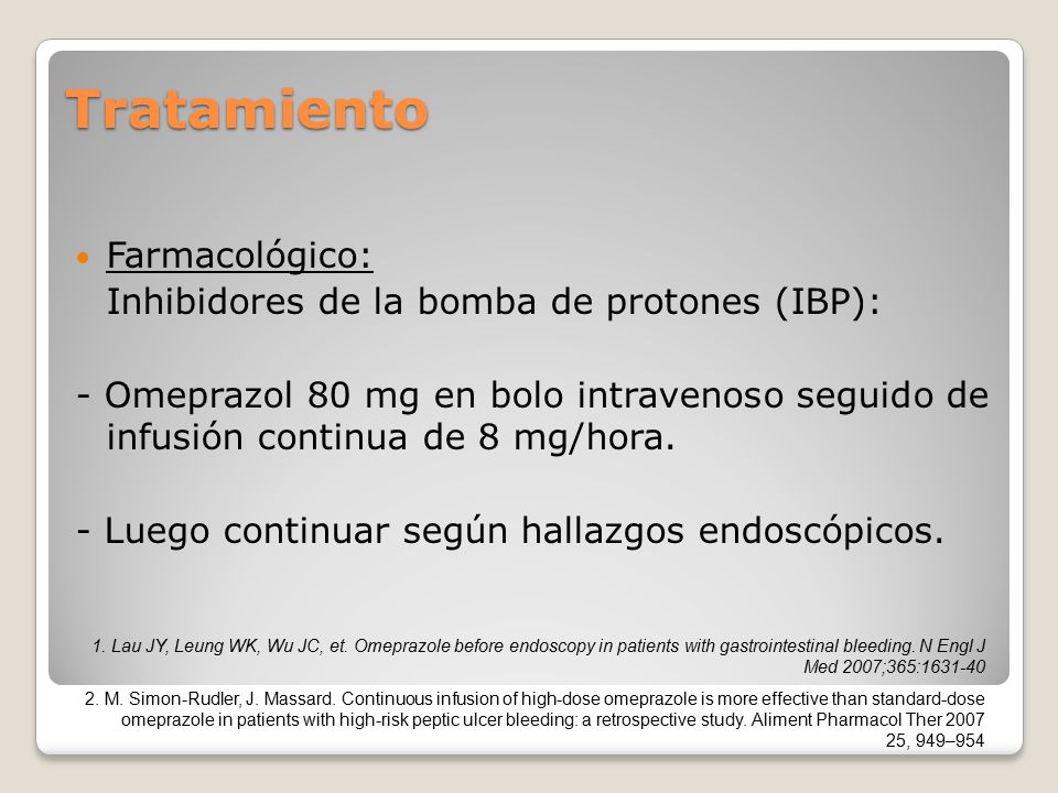 Tratamiento Farmacológico: Inhibidores de la bomba de protones (IBP):