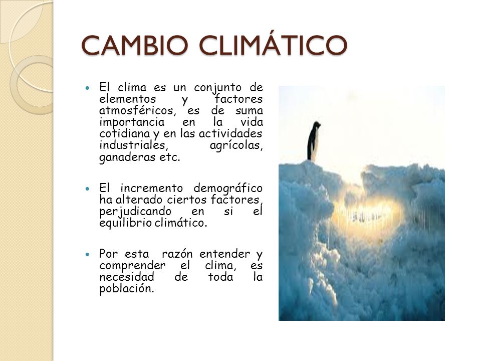 CAMBIO CLIMÁTICO
