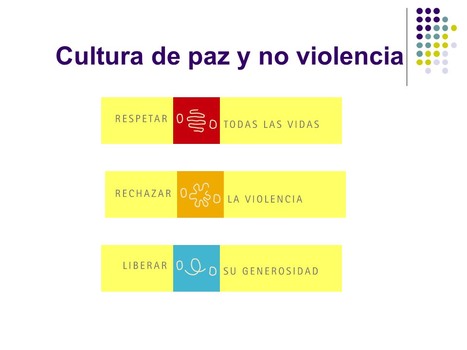 Cultura de paz y no violencia