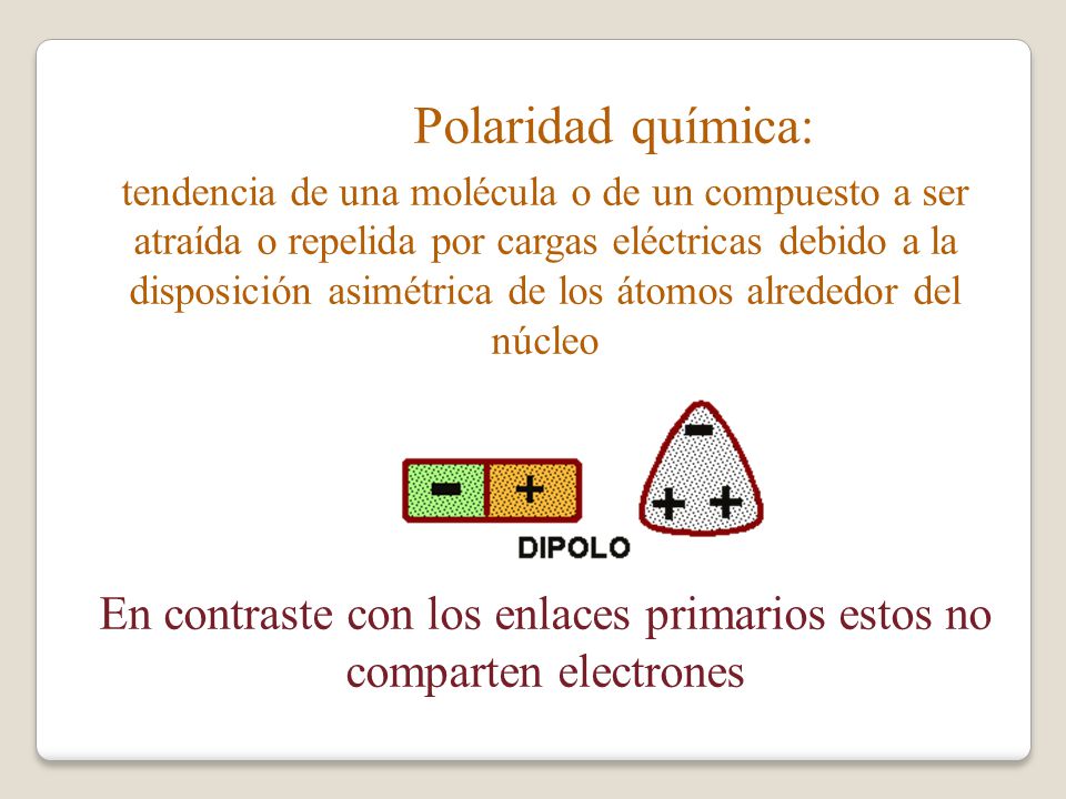 En contraste con los enlaces primarios estos no comparten electrones