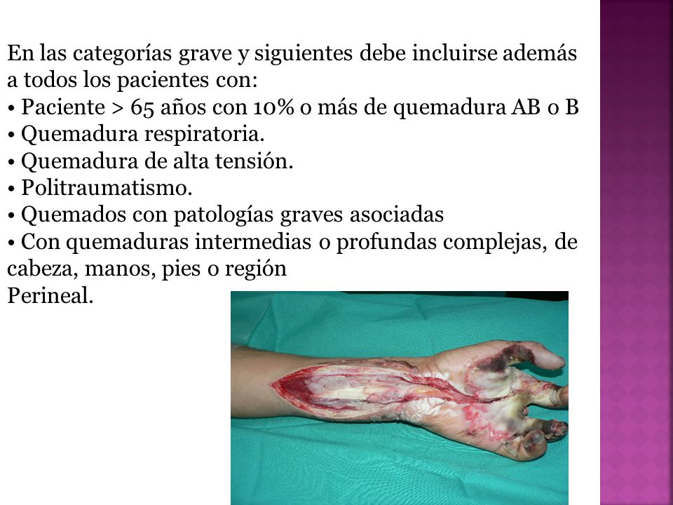 En las categorías grave y siguientes debe incluirse además a todos los pacientes con: