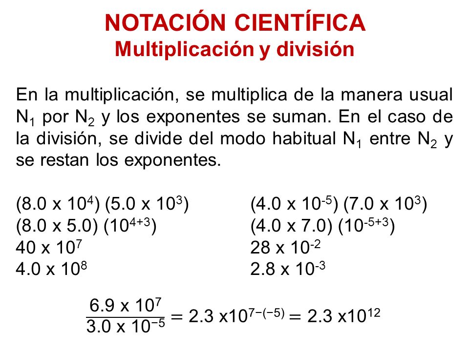 Multiplicación y división