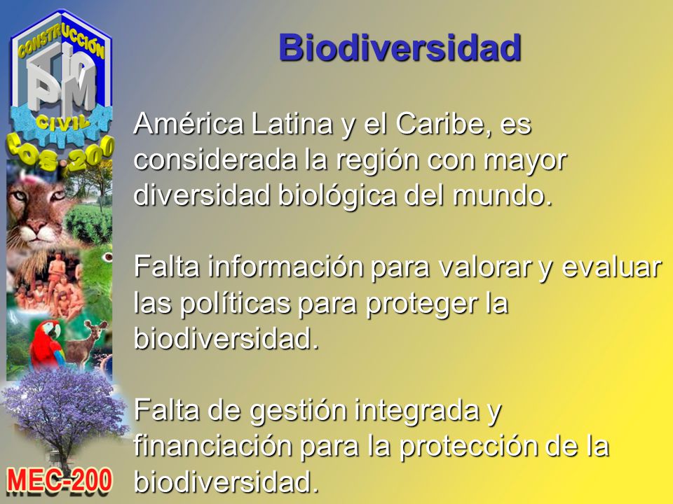 Biodiversidad América Latina y el Caribe, es considerada la región con mayor diversidad biológica del mundo.