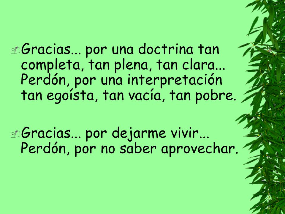 Gracias. por una doctrina tan completa, tan plena, tan clara