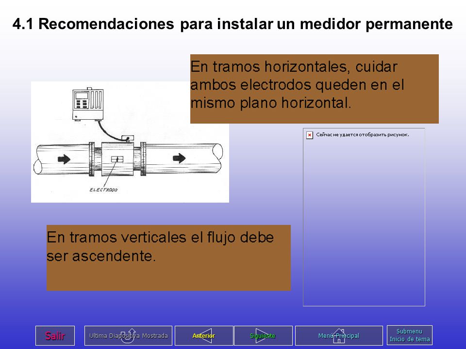 4.1 Recomendaciones para instalar un medidor permanente