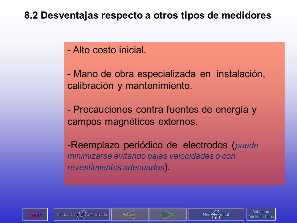 8.2 Desventajas respecto a otros tipos de medidores