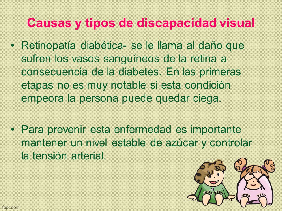 Causas y tipos de discapacidad visual