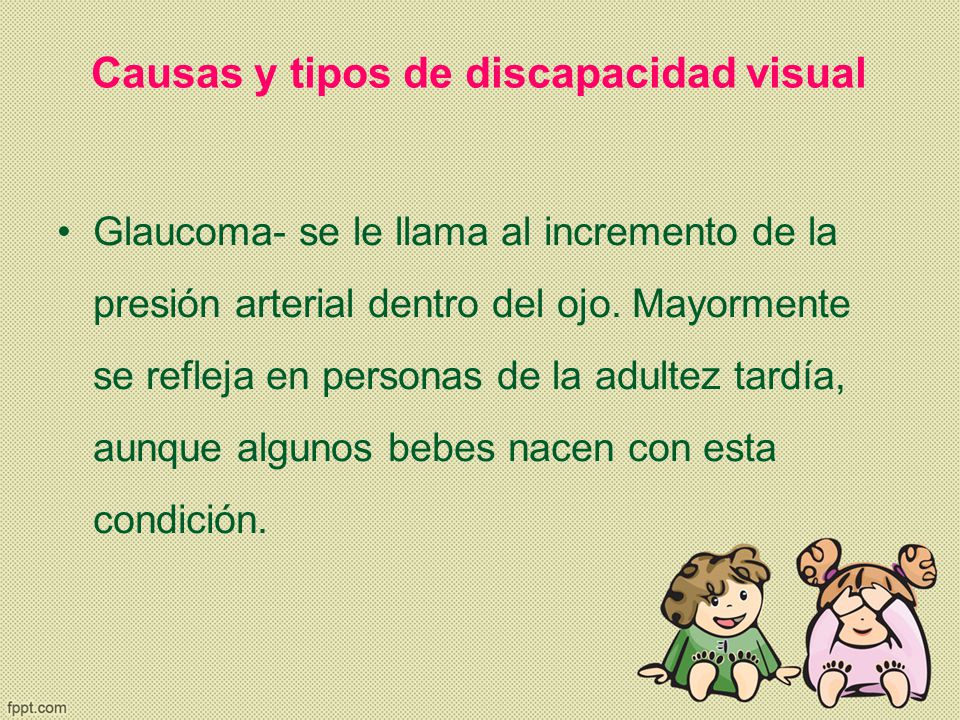 Causas y tipos de discapacidad visual