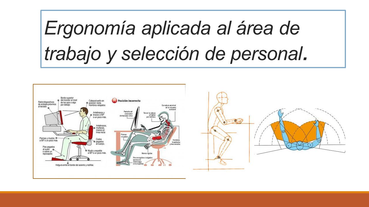 Ergonomía aplicada al área de trabajo y selección de personal.