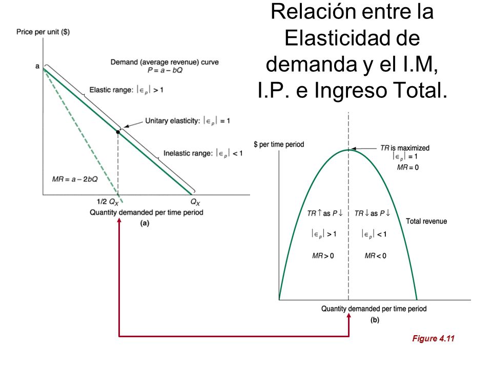 Relación entre la Elasticidad de demanda y el I. M, I. P