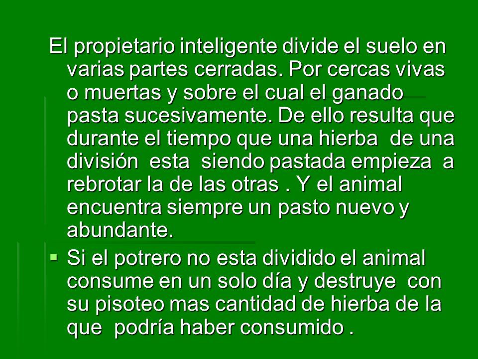 El propietario inteligente divide el suelo en varias partes cerradas