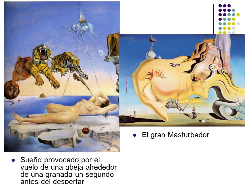 El gran Masturbador Sueño provocado por el vuelo de una abeja alrededor de una granada un segundo antes del despertar.