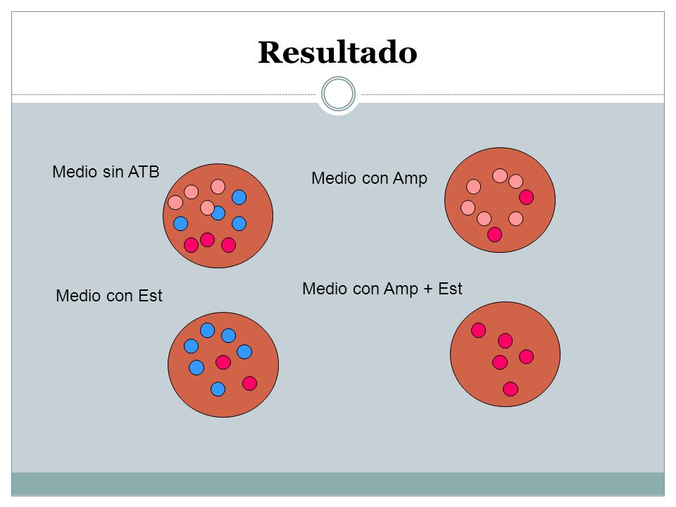 Resultado Medio sin ATB Medio con Amp Medio con Amp + Est