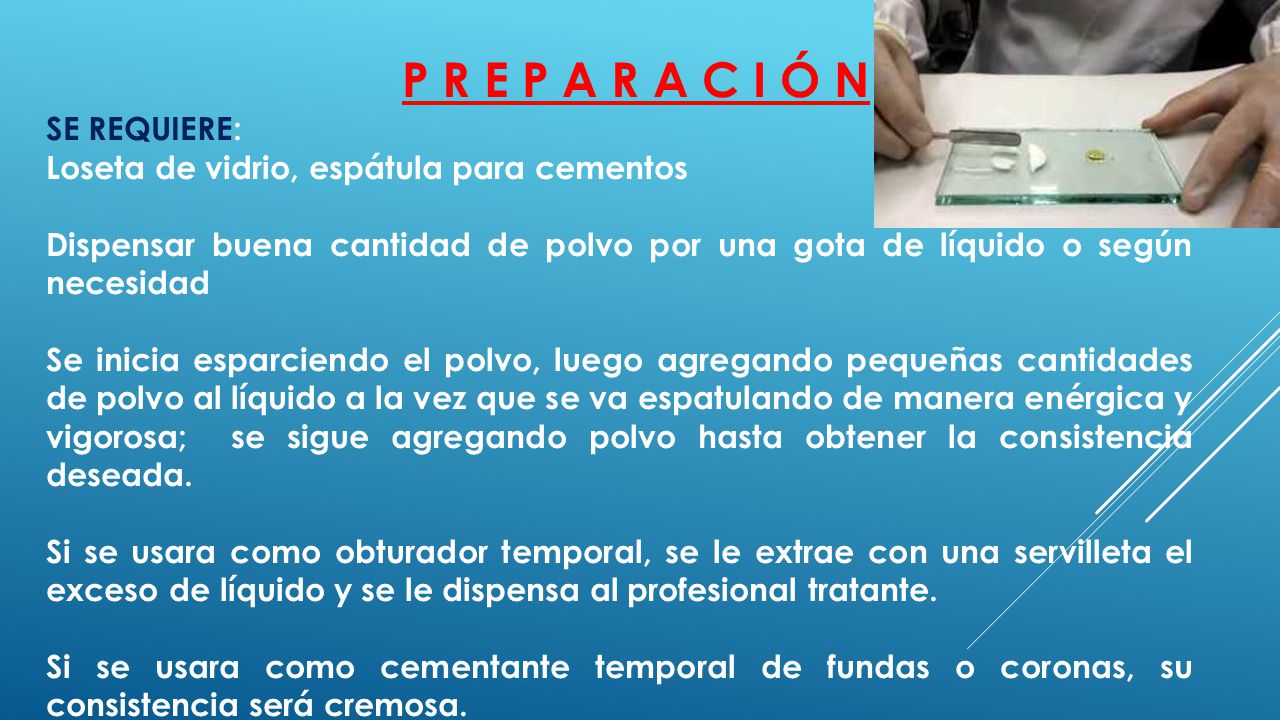 P R E P A R A C I Ó N SE REQUIERE: