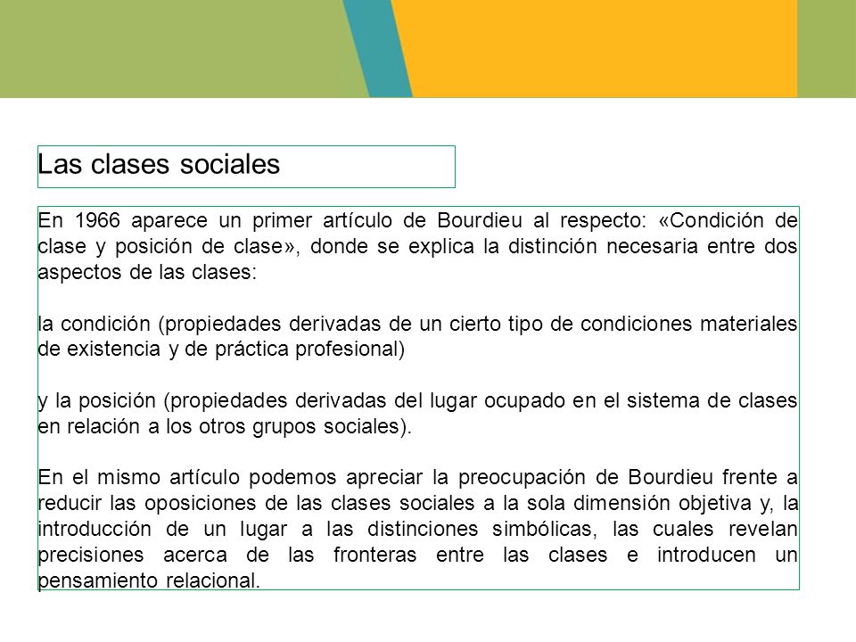 Las clases sociales