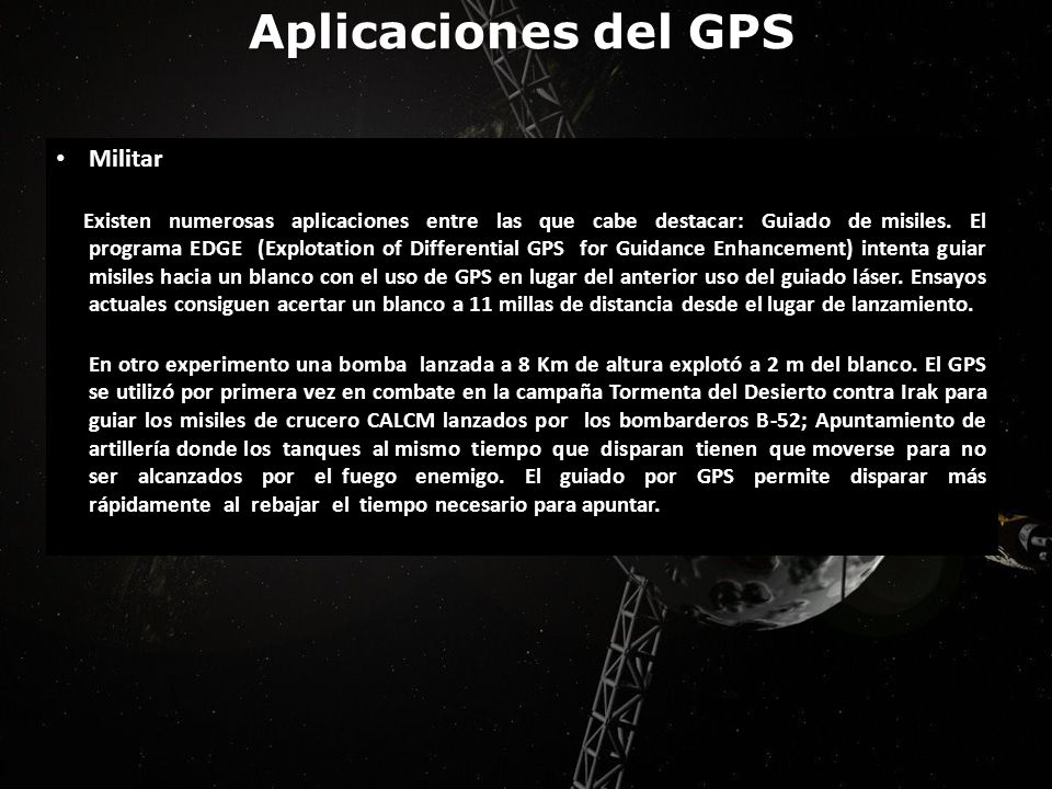 Aplicaciones del GPS Militar