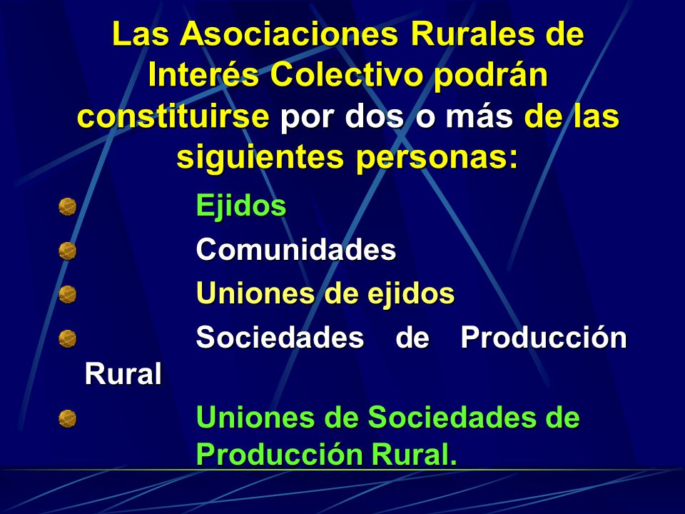 Las Asociaciones Rurales de Interés Colectivo podrán constituirse por dos o más de las siguientes personas: