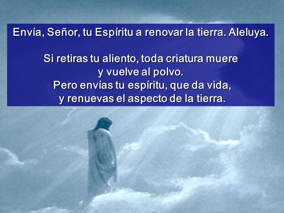 Envía, Señor, tu Espíritu a renovar la tierra. Aleluya.