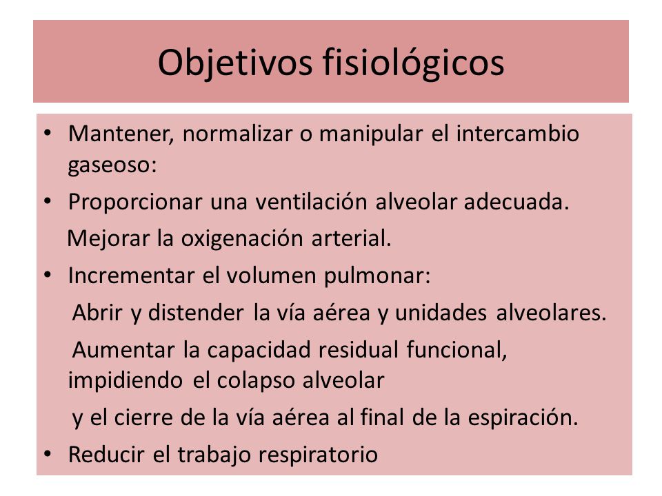 Objetivos fisiológicos