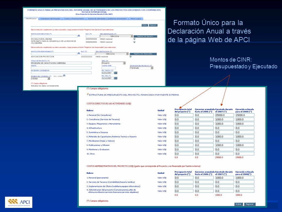 Declaración Anual a través