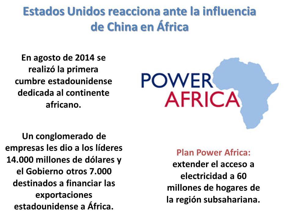 Estados Unidos reacciona ante la influencia de China en África