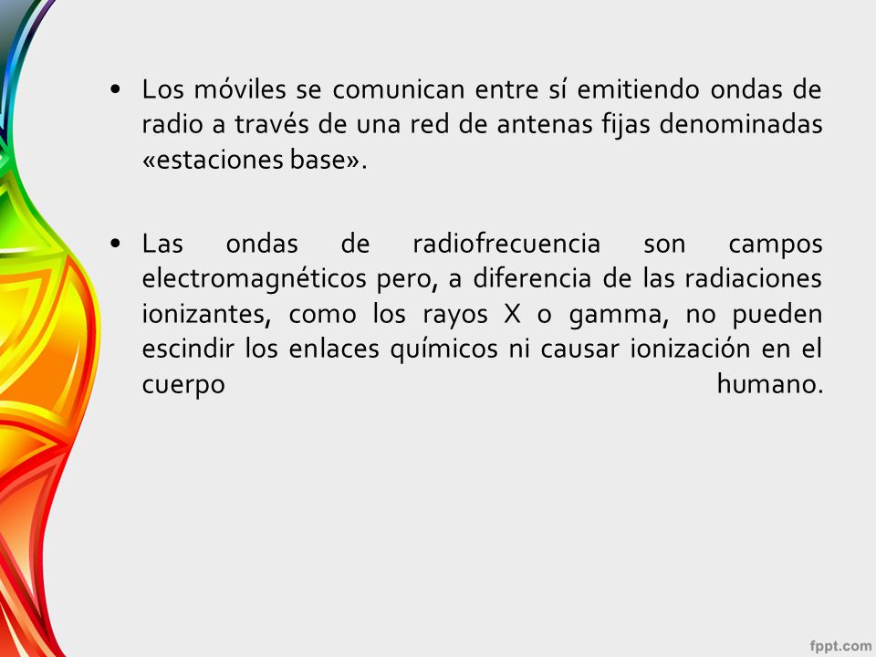 Los móviles se comunican entre sí emitiendo ondas de radio a través de una red de antenas fijas denominadas «estaciones base».