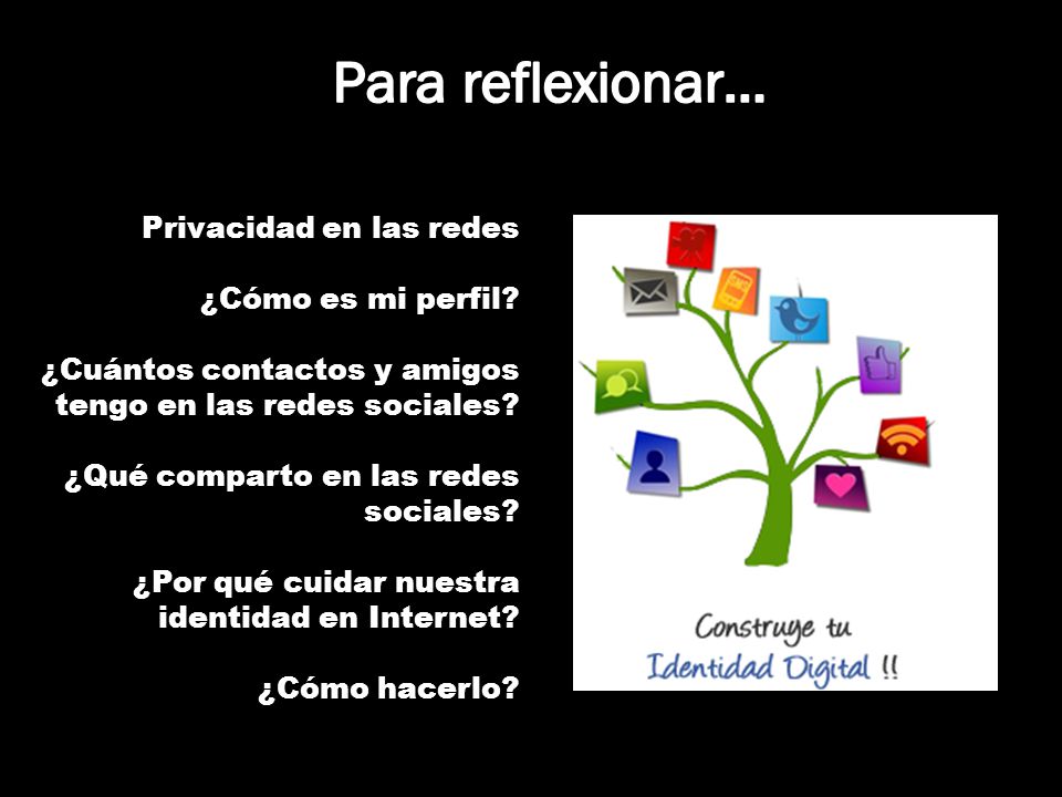 Para reflexionar… Privacidad en las redes ¿Cómo es mi perfil