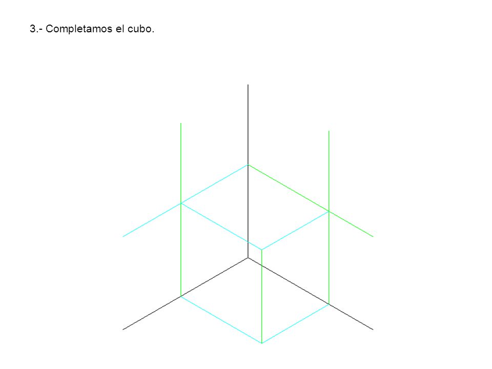 3.- Completamos el cubo.