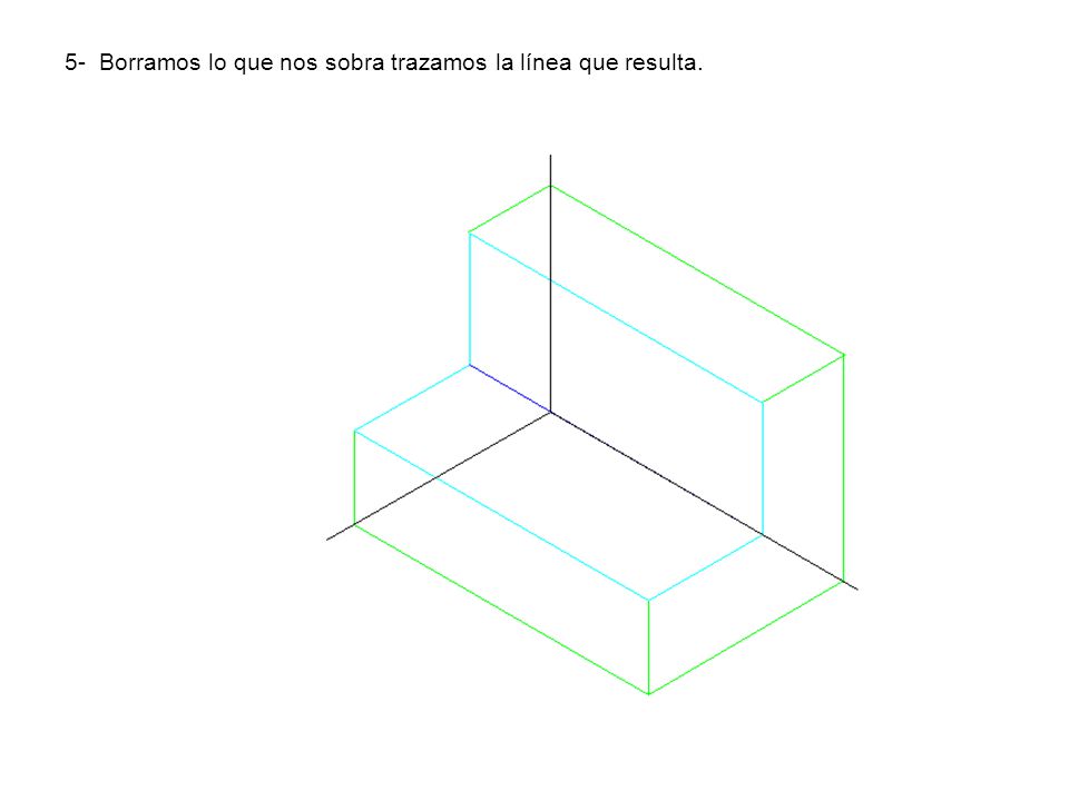 5- Borramos lo que nos sobra trazamos la línea que resulta.