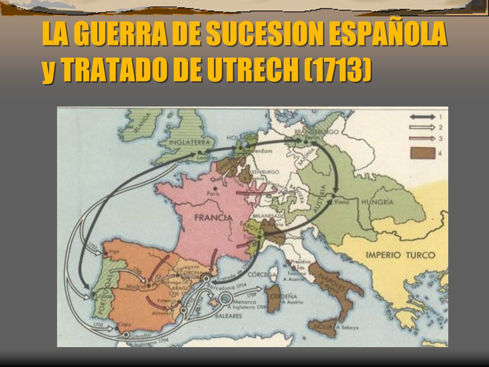 LA GUERRA DE SUCESION ESPAÑOLA y TRATADO DE UTRECH (1713)