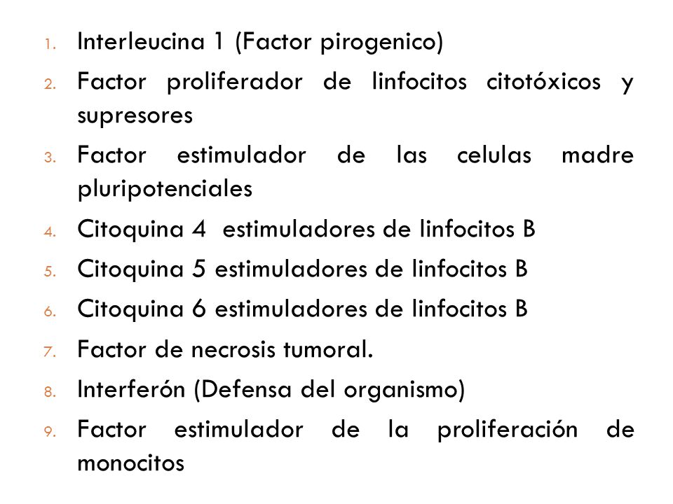 Interleucina 1 (Factor pirogenico)