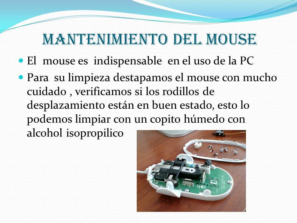 Mantenimiento del mouse