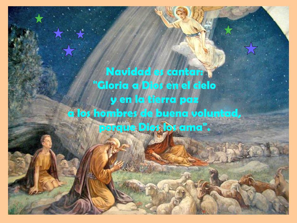 Gloria a Dios en el cielo y en la tierra paz