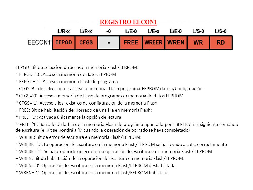 EEPGD: Bit de selección de acceso a memoria Flash/EERPOM: