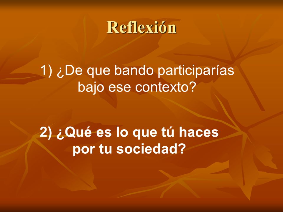 2) ¿Qué es lo que tú haces por tu sociedad