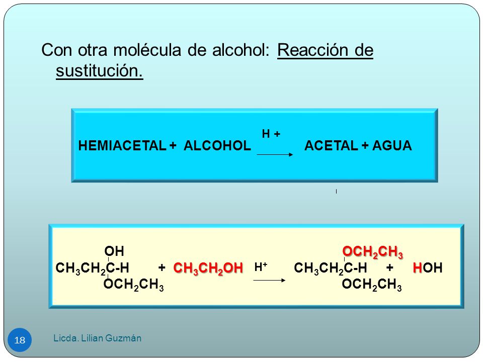 Con otra molécula de alcohol: Reacción de sustitución.